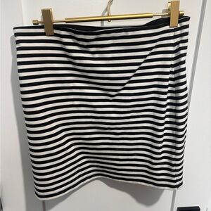 Aritzia Black and White Striped Mini Skirt